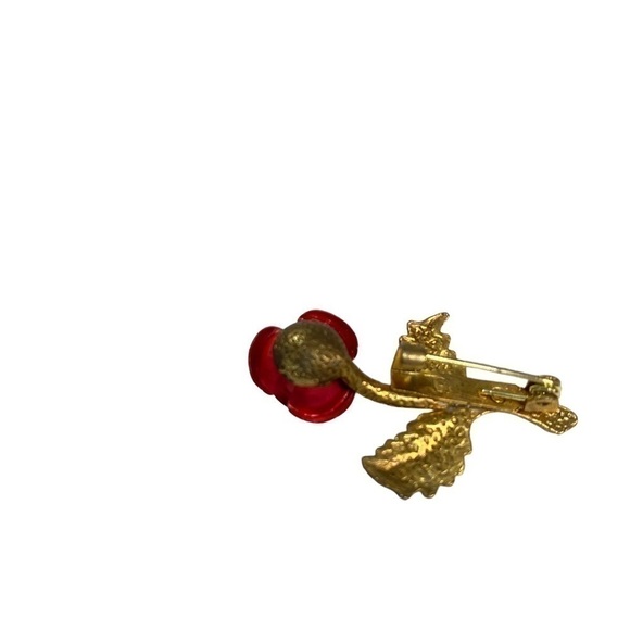 Vintage Rose Brooch Pin - Picture 3 of 3